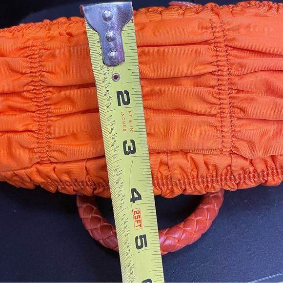 Mini Prada handbag made of orange fabric, - Picture 8 of 13